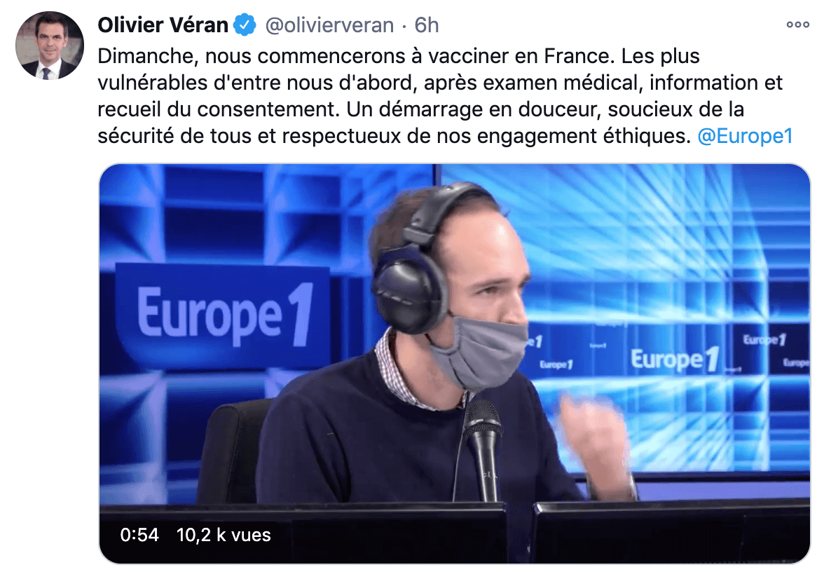 arrivée vaccin france
